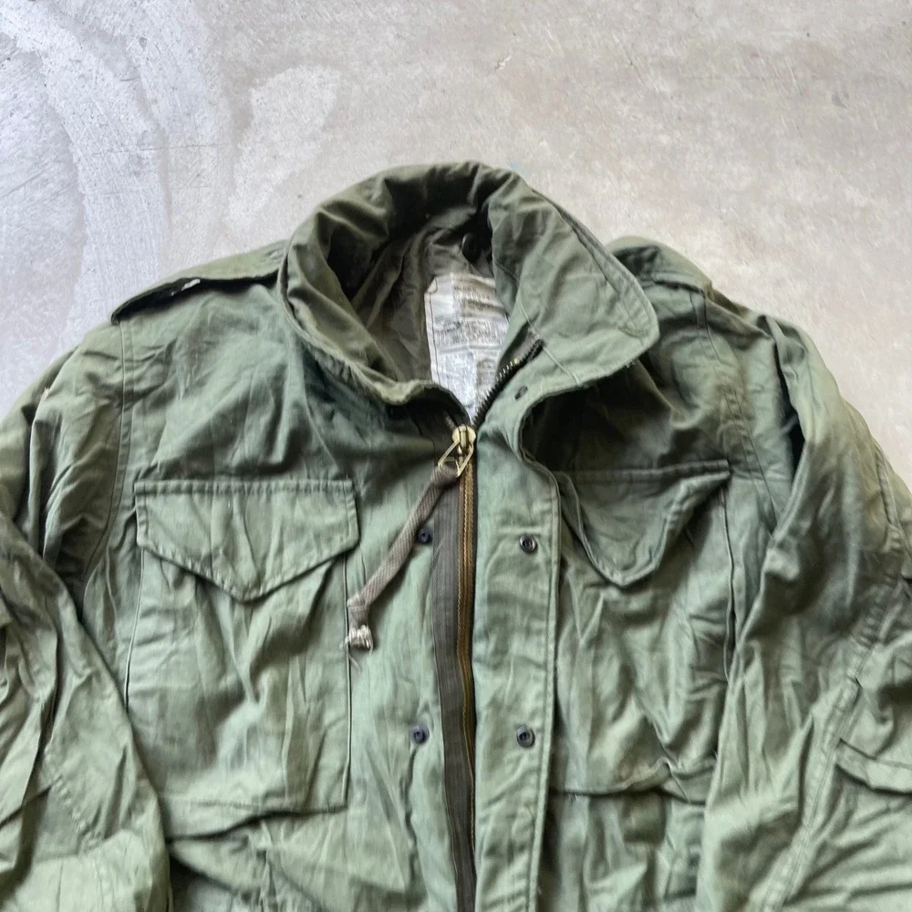 Alpha Industries M-65 Field Jacket Small Regular Olive Green Made in USA M65